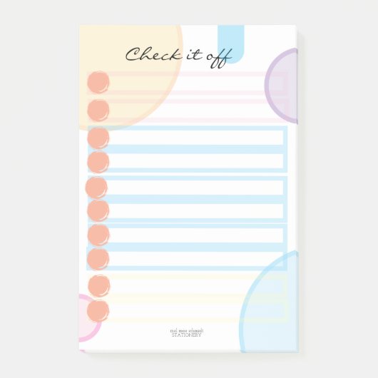 Check it off Notizblock Abhaken-Block Post-it® Notes (Voorkant)