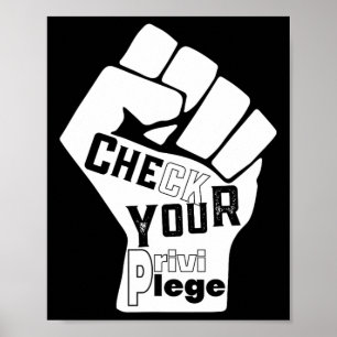 Check je voorkeursgevecht voor gelijkheid Black Li Poster
