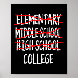 Check Mark 12th Grade Afstuderen 2025 High School Poster