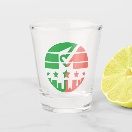 Check Mark of Unity Shot Glas (Voorkant)