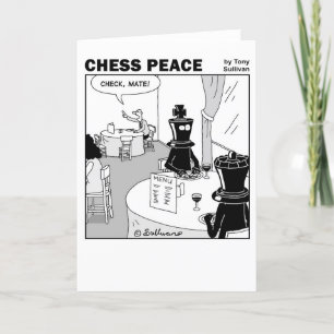 Check Mate Chess Peace cartoon Kaart