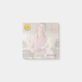 CHECK MEO Witte Kat met Koptelefoon – Gepersonalis Post-it® Notes