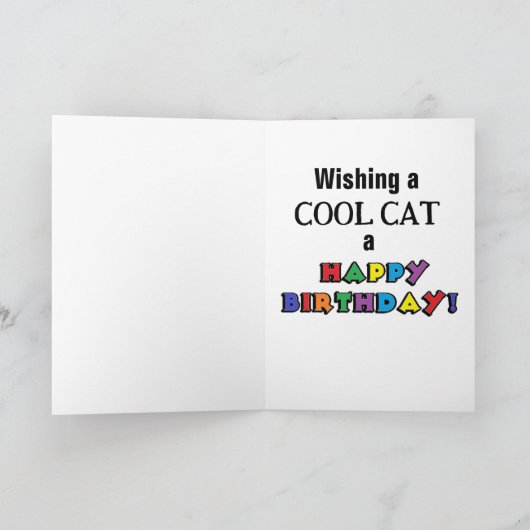 Check Meowt. Black Cat w Sock Monkey Pet Birthday Kaart (Binnen)