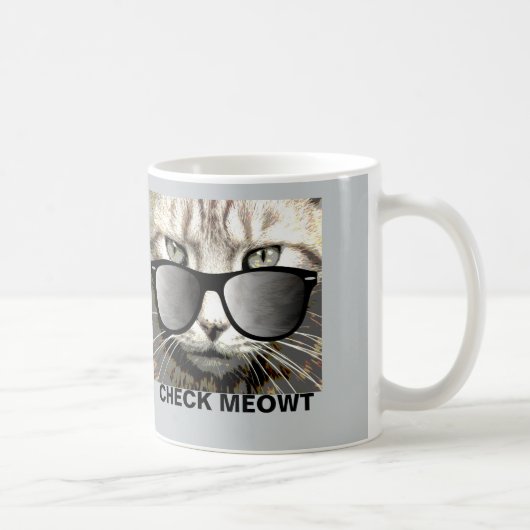 Check Meowt, Cat Coffee Mok (Rechts)
