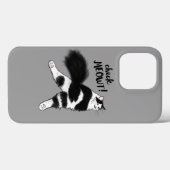 Check Meowt - Funny Black and White Cat Sploot Case-Mate iPhone Case (Achterkant (horizontaal))