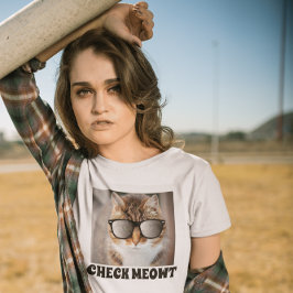 Check Meowt, Funny Cat met zonnebrillen T-shirts
