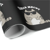 Check Meowt Funny Cool Cat Pun Dark BG Cadeaupapier (Rol Hoek)