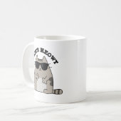 Check Meowt Funny Cool Cat Pun Koffiemok (Voorkant links)