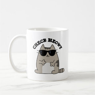 Check Meowt Funny Cool Cat Pun Koffiemok