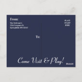 "Check Meowt" - Nieuw kat koninklijk blauw Briefkaart (Achterkant)