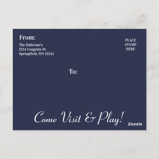 "Check Meowt" - Nieuw kat koninklijk blauw Briefkaart (Achterkant)