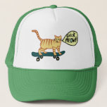 Check Meowt Punny Skateboarding Tabby Cat Trucker Pet<br><div class="desc">CONTROLEER MEOWT! Heb je ooit een skateboardkat gezien? Bekijk dit grappige pet en controleer mijn winkel op meer overeenkomende objecten zoals mokken,  stickers en meer. En natuurlijk ook nog meer katten. Pas dit met een naam of een andere tekst aan.</div>