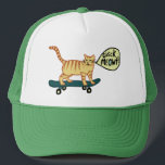 Check Meowt Punny Skateboarding Tabby Cat Trucker Pet<br><div class="desc">CONTROLEER MEOWT! Heb je ooit een skateboardkat gezien? Bekijk dit grappige pet en controleer mijn winkel op meer overeenkomende objecten zoals mokken,  stickers en meer. En natuurlijk ook nog meer katten. Pas dit met een naam of een andere tekst aan.</div>