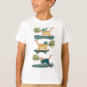 Check Meowt. Skateboard Snowboard Surfer Tabblad C T-shirt (Voorkant)