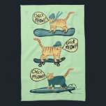 Check Meowt. Skateboard Surf Snowboard Tabblad Cat Theedoek<br><div class="desc">CONTROLEER MEOWT! Decoreer je keuken met deze grappige handdoek. Maakt een geweldig huishouden of verjaardagscadeau voor dat kattenliefje in je leven! Of de skateboarder,  surfer of snowboarder. Bekijk mijn winkel voor meer overeenkomende spullen zoals mokken en stickers! En nog meer katten...  en honden.</div>