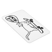 Check Meowt. Skateboarding Kitty Cat Magneet (Rechterzijde)