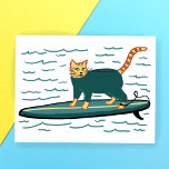 Check Meowt. Surfer Tabby Cat AANPASSEN IT Briefkaart<br><div class="desc">CONTROLEER MEOWT! Heb je ooit een surfende kat gezien? PAS het aan door uw eigen tekst toe te voegen als u wilt. Bekijk deze grappige kattenkaart en controleer mijn winkel op meer overeenkomende objecten zoals mokken,  stickers en meer. En natuurlijk ook nog meer katten.</div>