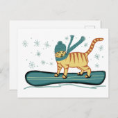 Check Meowt. Surfer Tabby Cat AANPASSEN IT Briefkaart (Voorkant / Achterkant)