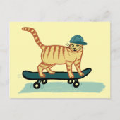 Check Meowt. Tabblad 'Skateboarden' Kat AANPASSEN  Briefkaart (Voorkant)