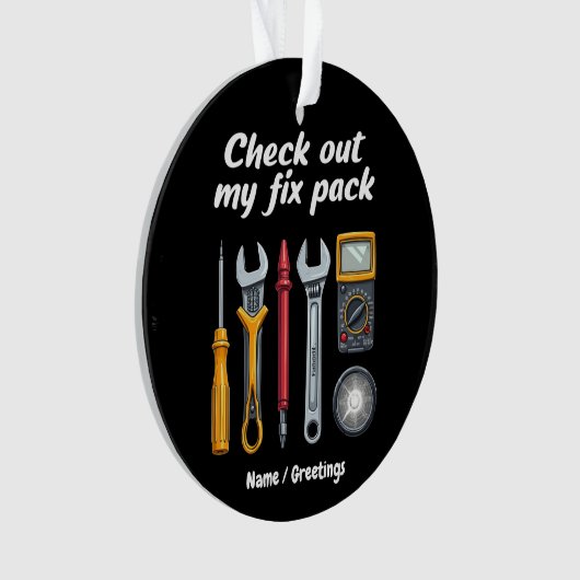Check Out Mijn Fixpack Het Premium Kit Aangepast Ornament (voorkant)