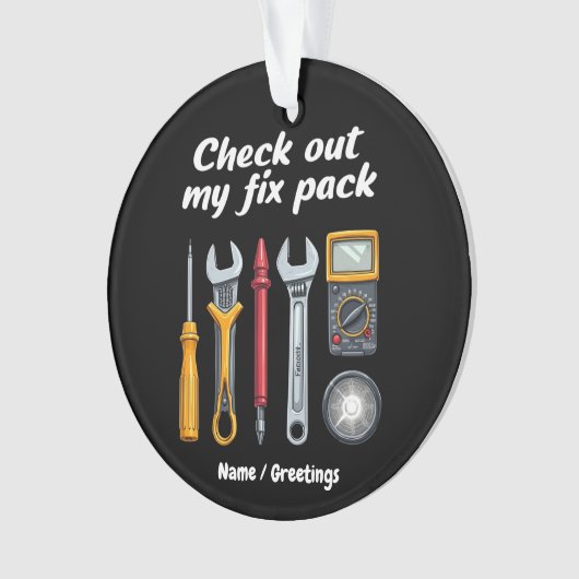 Check Out Mijn Fixpack Het Premium Kit Aangepast Ornament (voorkant)
