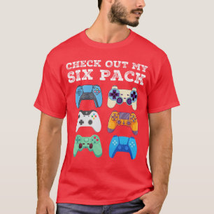 Check Out My Si Pack Gamer Funny Gamers Console vr T-shirt