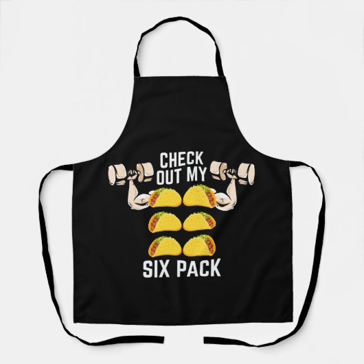 Check Out My Six Pack 6-Pack Tacos - Funny Schort (Voorkant)