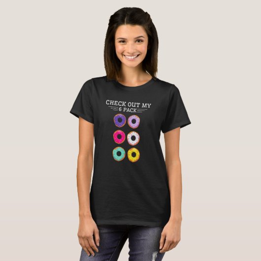 Check Out My Six Pack Donut  Baking Baker Sweets K T-shirt (Voorkant volledig)