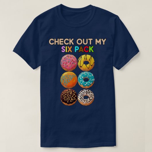 Check Out My Six Pack Donut grapjas gym workout re T-shirt (Design voorkant)
