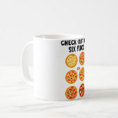 Check Out My Six Pack Funny Pizza _1  Koffiemok (Voorkant links)