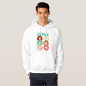 Check Out My Six Pack - Grappige Donuts Workout Ab Hoodie (Voorkant volledig)