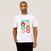 Check Out My Six Pack - Grappige Donuts Workout Ab T-shirt (Voorkant volledig)