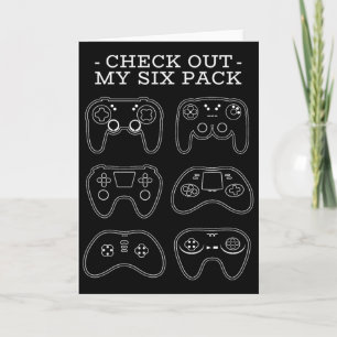 Check Out My Six Pack - Grappige Gamer Videospel P Kaart