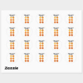 Check Out My Six Pack Grappige Pizza Ronde Sticker (Vel)