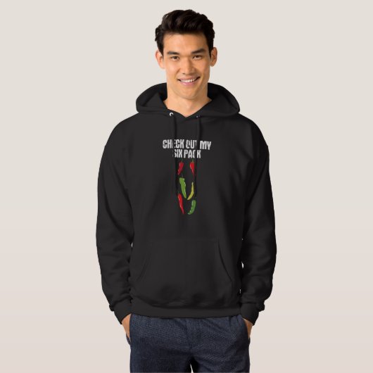 Check Out My Six Pack Mexican Spicy Food Peppery Hoodie (Voorkant volledig)