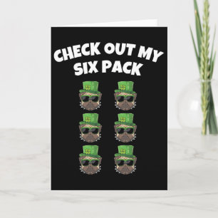 Check Out My Six Pack St Patricks Day Gym Hond Sha Kaart