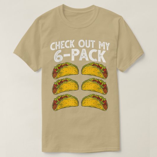 Check Out My Six Pack Taco Funny Gym Workout Men D T-shirt (Design voorkant)