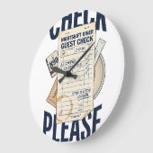 Check Please Retro Diner Wandklok (Hoek)