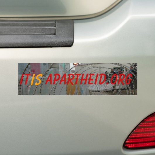 check point, It, is, Apartheid.org Bumpersticker (Op auto)