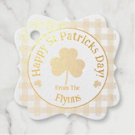 Check St Patricks Shamrock NAME Bedankjes Labels