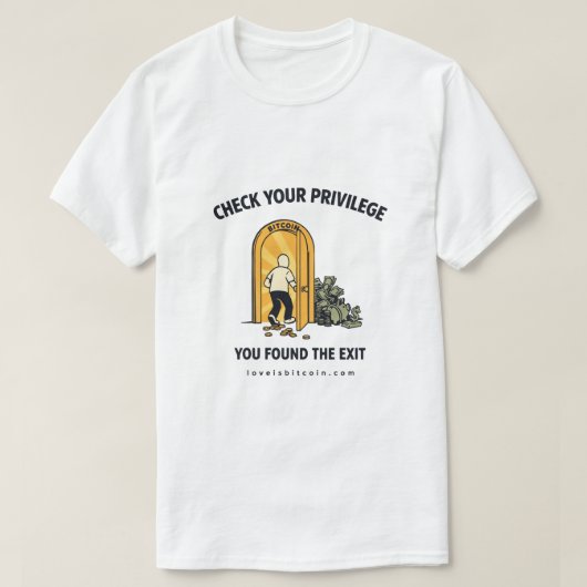 Check Your Privilege - Bitcoin Dames T-Shirt (Design voorkant)