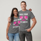 Check Your Pumpkins Funny Breast Cancer Awareness  T-shirt (Unisex)