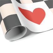 Checkboard Hearts Cadeaupapier (Rol Hoek)