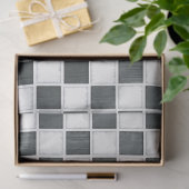 Checkboard zwart-wit Decoupage Tissuepapier (Geschenk)