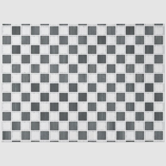 Checkboard zwart-wit Decoupage Tissuepapier (Voorkant)