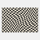  checkboard zwart-wit Modern Trendy Inpakpapier Vel (Voorkant 2)