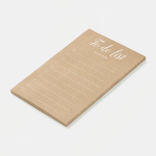 Checkbox Takenlijst Planner Rustiek Kraft Post-it® Notes (Schuin)
