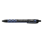 Checked Blue Company Logo: leuke conferentie Givea Zwarte Inkt Pen (Bodem)