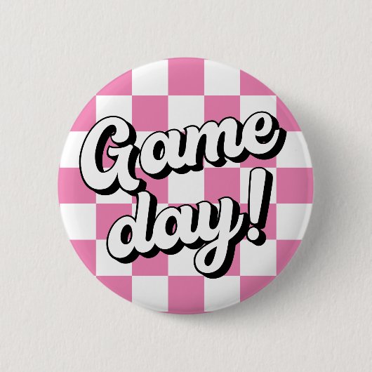 Checker Board Game Day College Sorority Button (Voorkant)