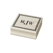 Checker Board Lijst Monogram Rubber Stamp Rubberstempel (Stempel)